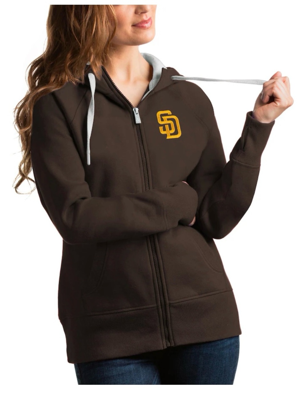 Antigua Brown Padres Hoodie with SD Logo